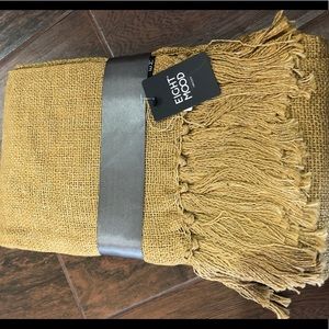 Eight Mood Sweden yellow throw blanket NWT